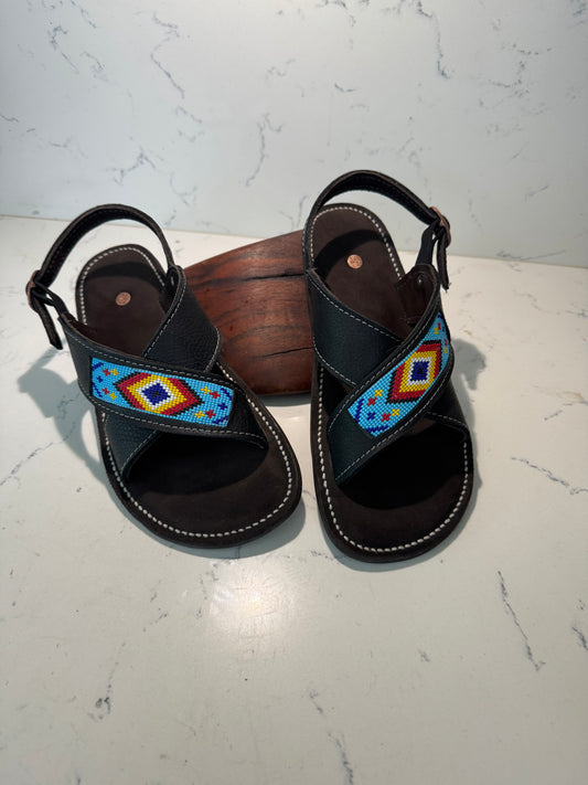 GLASS BEADWORK BLACK CHANOS